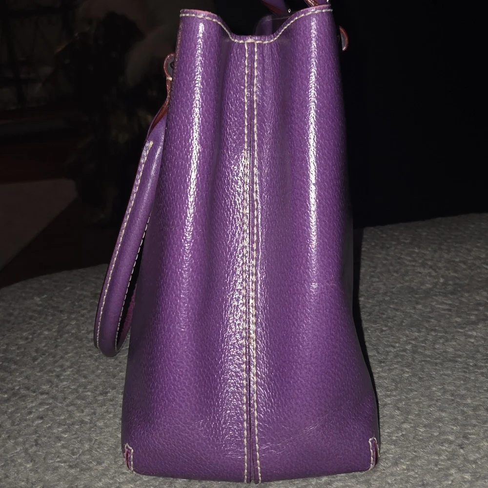 Kate Spade Purple Pebbled Leather Tote - Picture 6 of 12